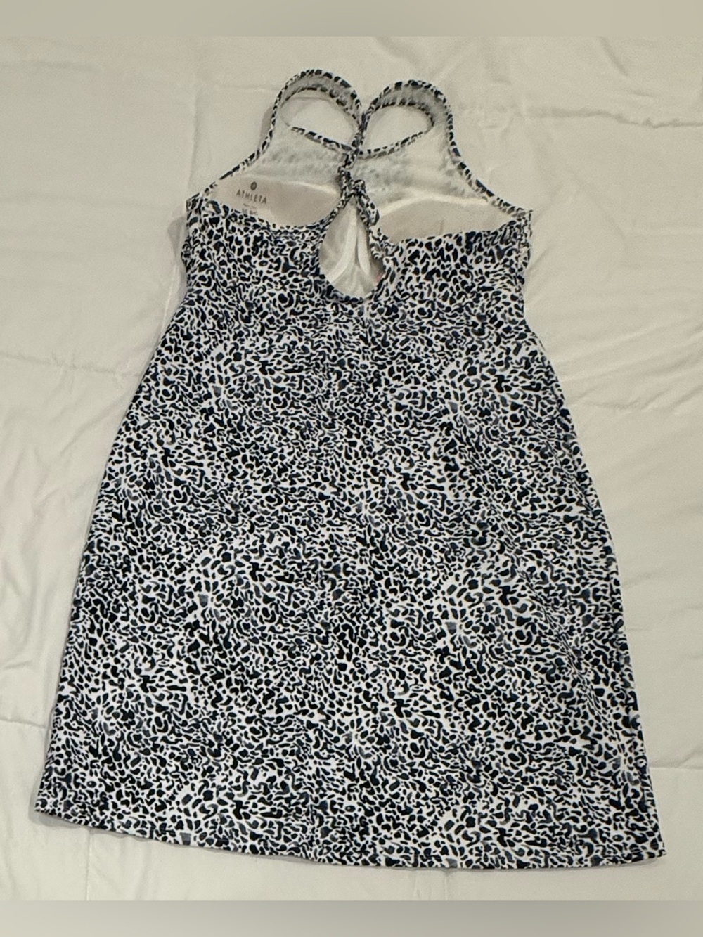 Athleta Zimbabwe High Neck Swim Dress - Leopard Print (Size 36 B/C) - Picture 2 of 3